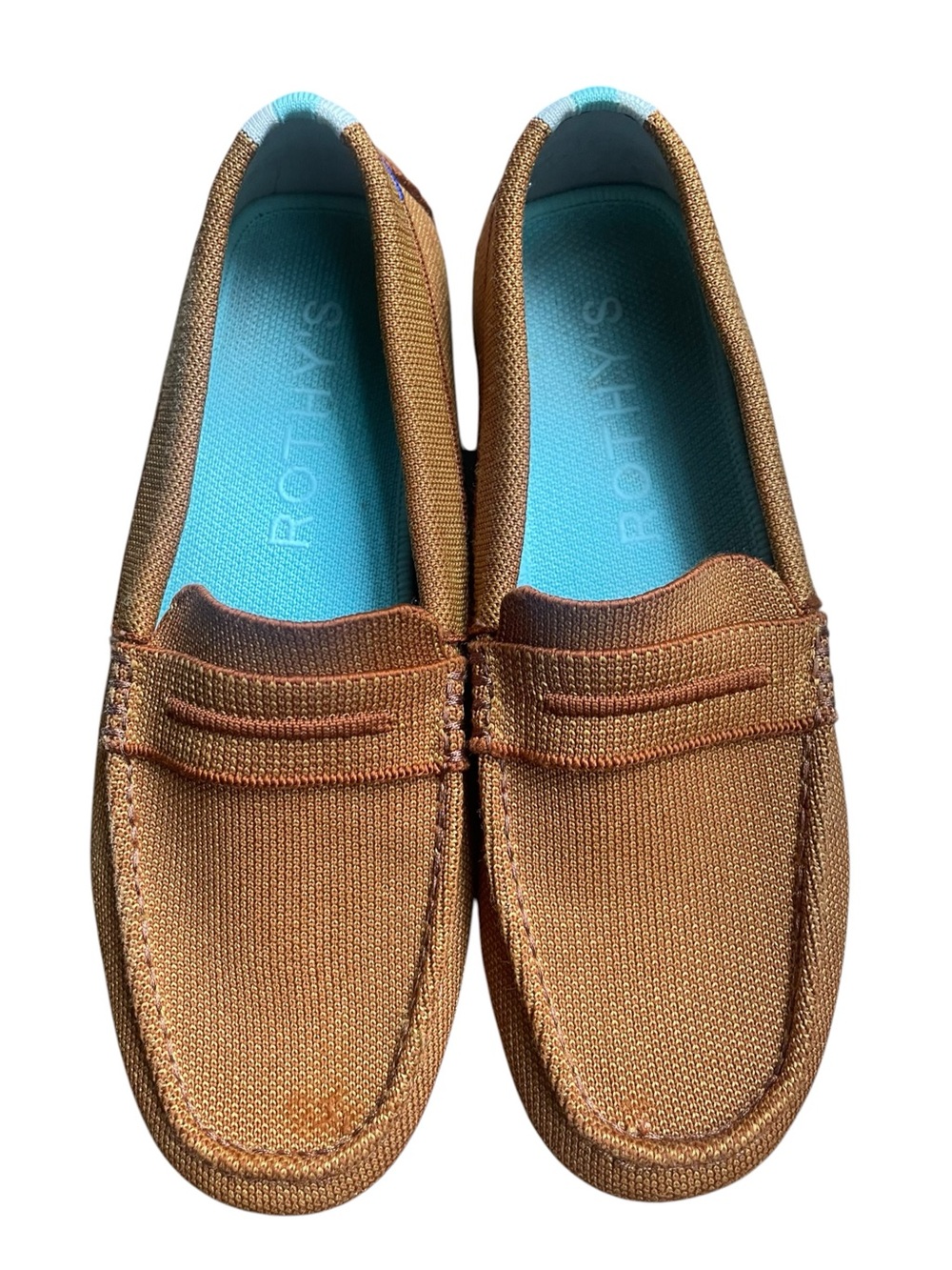 Rothy's The Driver Flats driving Loafers in Cognac Sz 8